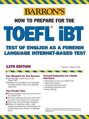 cover image of Barron's TOEFL